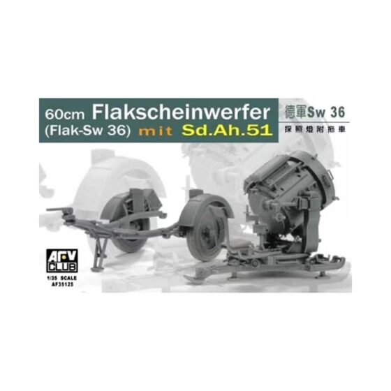 AFV Club Sw-36 Searchlight & SdAh 51 Trailer (1/35) AF35125 AFV Club Sw-36 Searchlight & SdAh 51 Trailer (1/35) AF35125