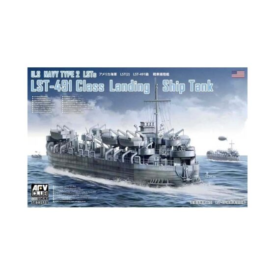 AFV Club US Navy LST-491 Class WWII Landing Ship, Tank (1/350) SE73519 AFV Club US Navy LST-491 Class WWII Landing Ship, Tank (1/350) SE73519