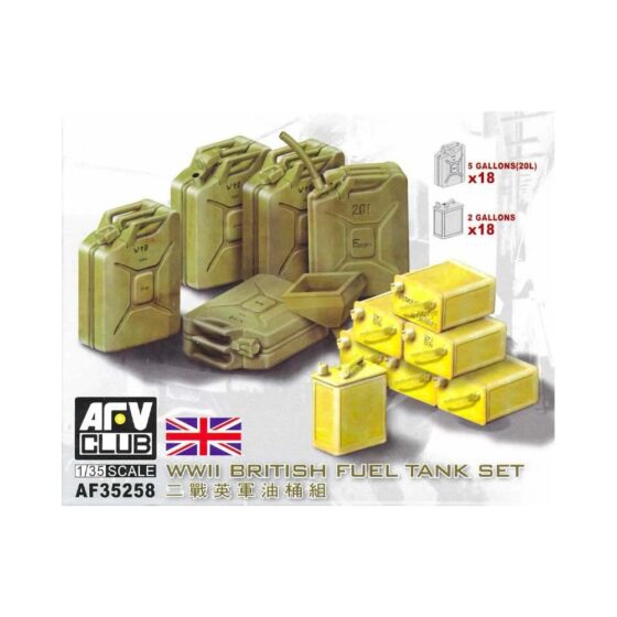 AFV Club British WWII Fuel Tank Set (1/35) AF35258 AFV Club British WWII Fuel Tank Set (1/35) AF35258