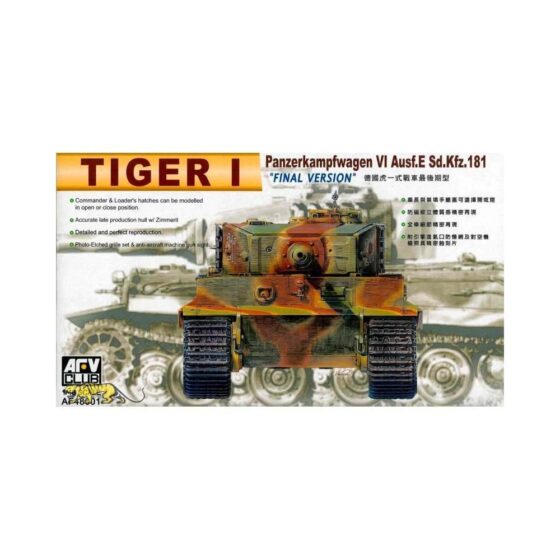 AFV Club Tiger I Panzerkampfwagen VI Ausf.E Sd.Kfz.181 (1/48) AF48001 AFV Club Tiger I Panzerkampfwagen VI Ausf.E Sd.Kfz.181 (1/48) AF48001