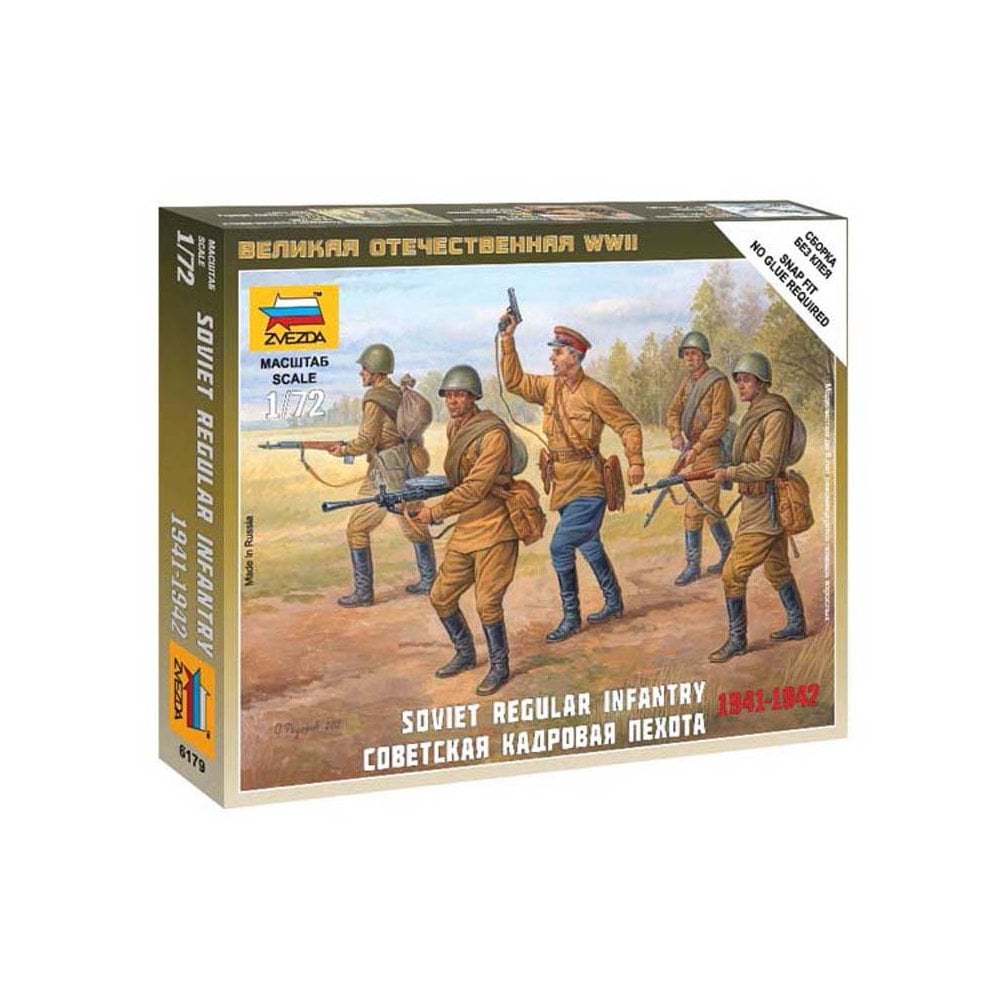 Zvezda Soviet Regular Infantry 1941 -F (1/72) 6179 Zvezda Soviet Regular Infantry 1941 -F (1/72) 6179