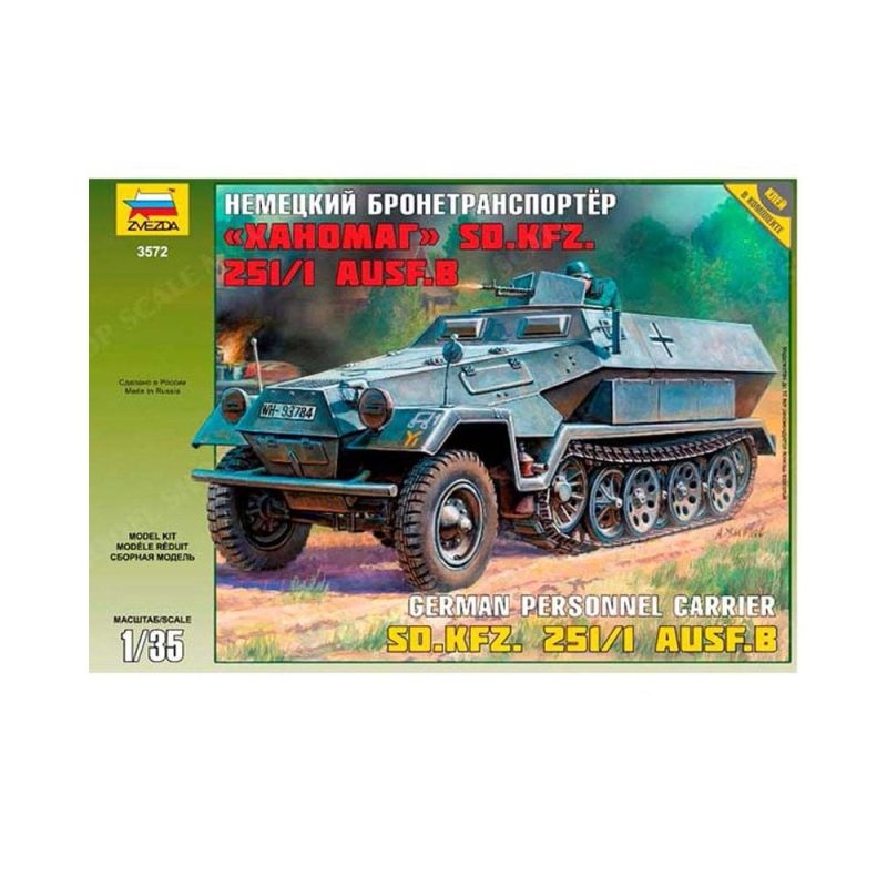 Zvezda Armored Carrier Sd.Kfz. 251/1 Hanomag (1/35) 3572