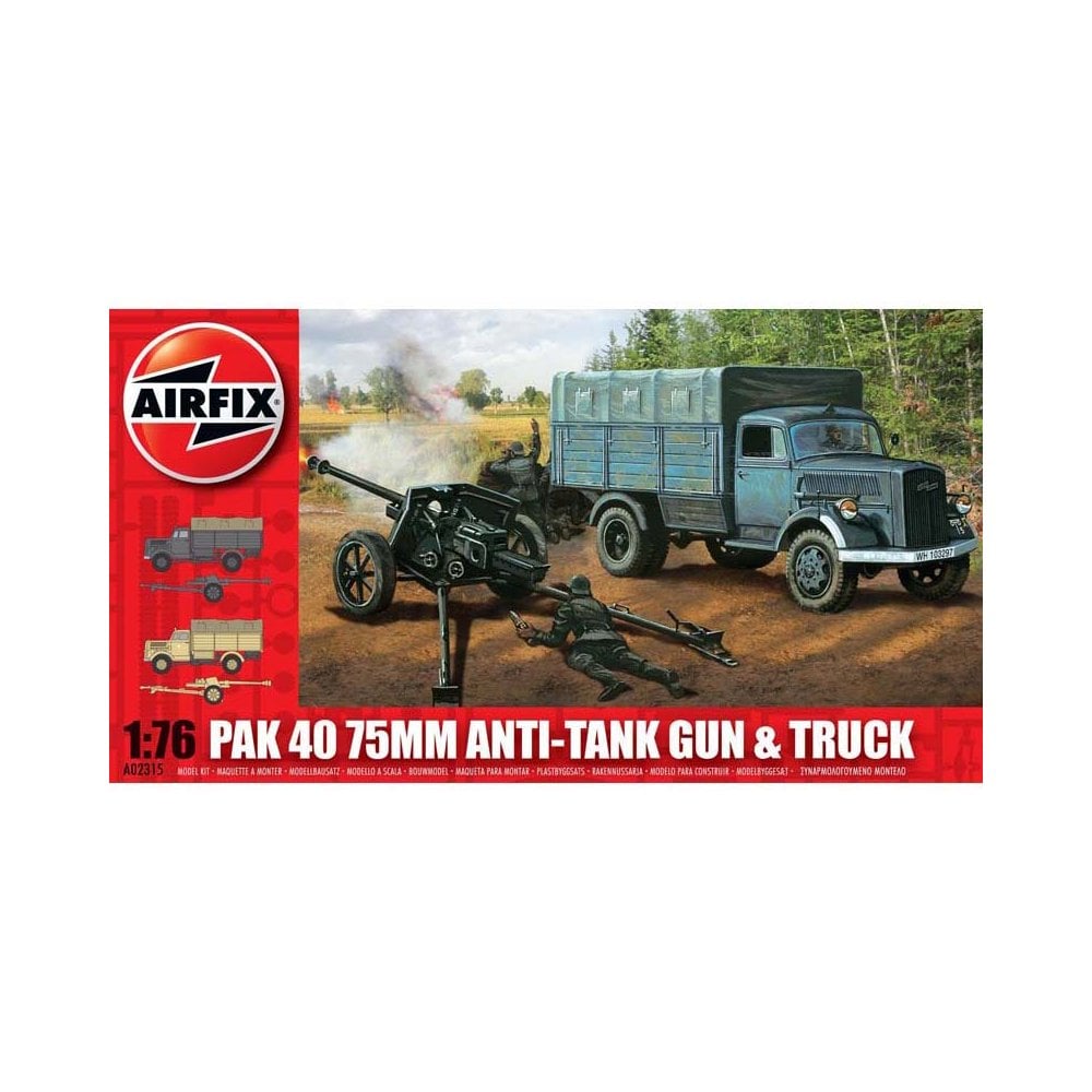 1/76 PAK 40 75mm Anti-Tank Gun and Truck Airfix A02315 1/76 PAK 40 75mm Anti-Tank Gun and Truck Airfix A02315