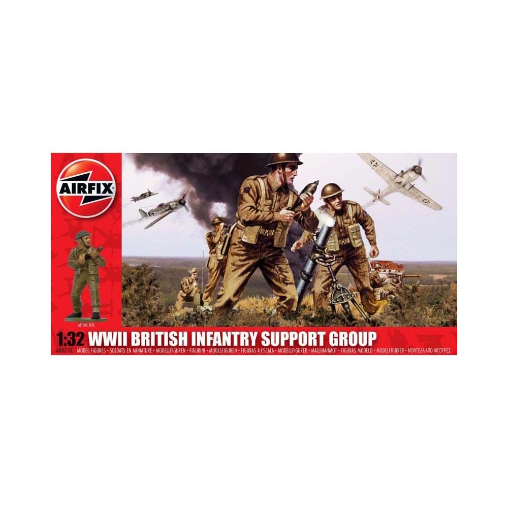1/32 WWII British Infantry Support Set Airfix A04710 1/32 WWII British Infantry Support Set Airfix A04710