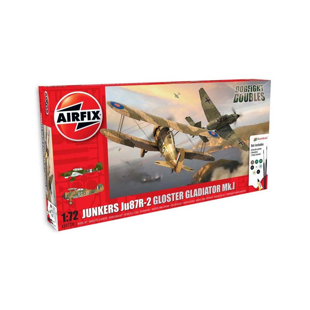 1/72 Junkers JU87R-2 Gloster Gladiator Dog Fight Airfix A50179 1/72 Junkers JU87R-2 Gloster Gladiator Dog Fight Airfix A50179