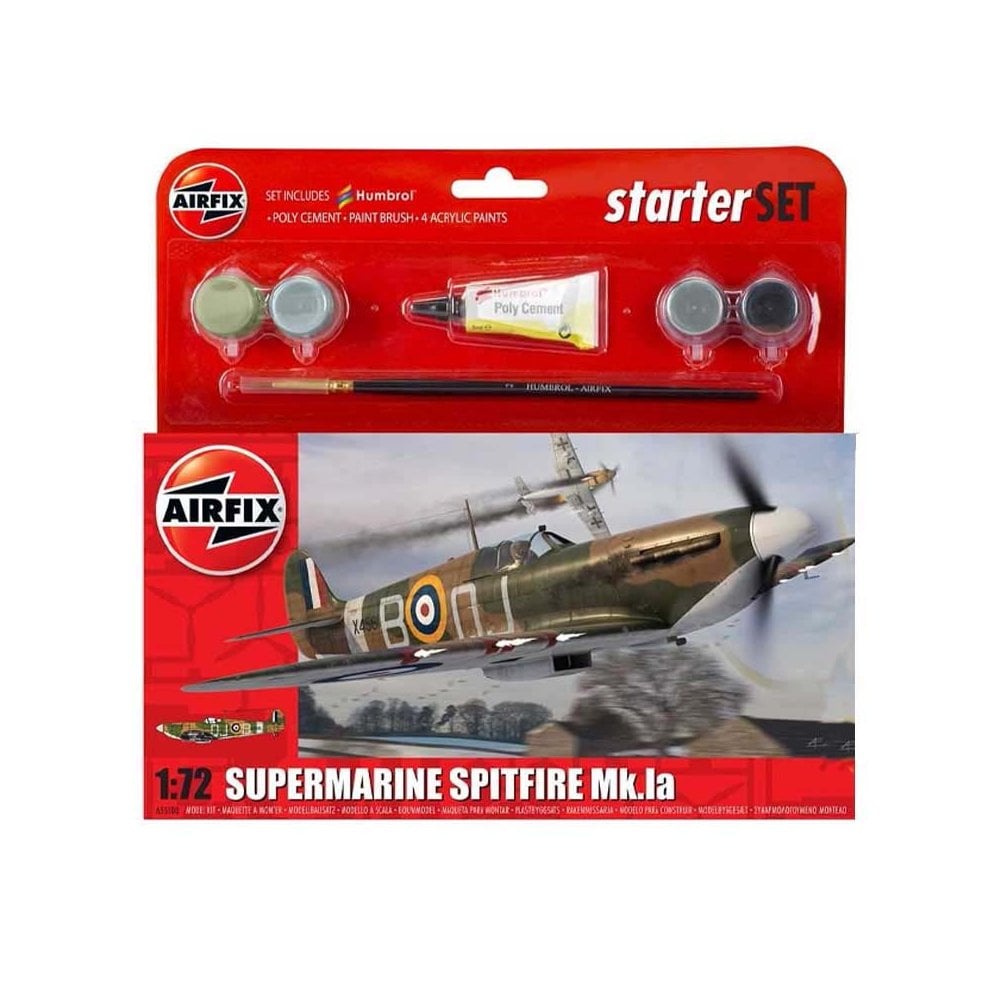 1/72 Small Starter Set - Supermarine Spitfire Mk.Ia Airfix A55100 1/72 Small Starter Set - Supermarine Spitfire Mk.Ia Airfix A55100