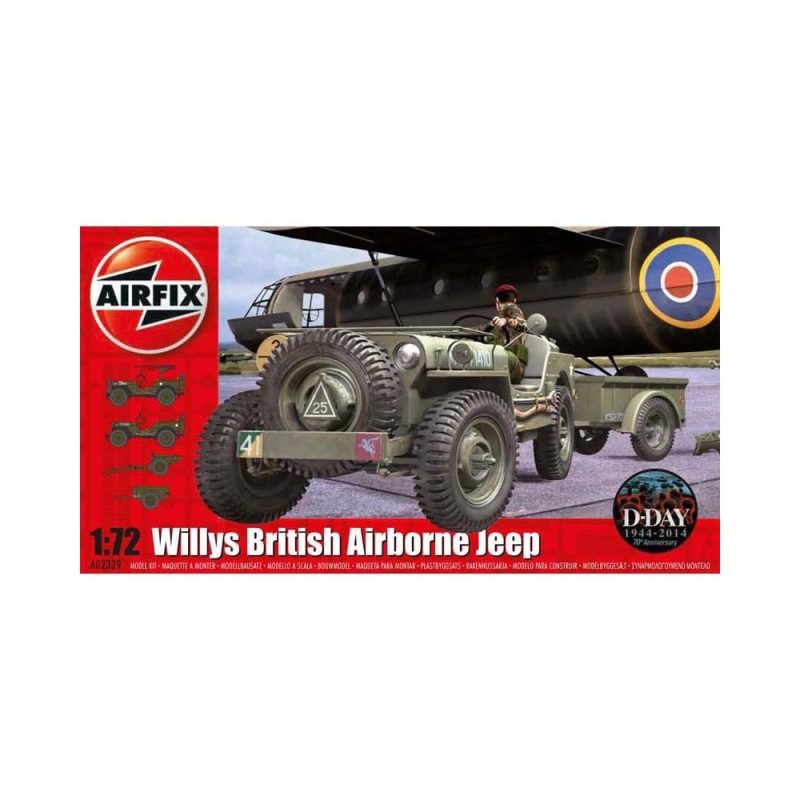 Airfix Willys Jeep, Trailer and 6PDR Gun (1/72) A02339