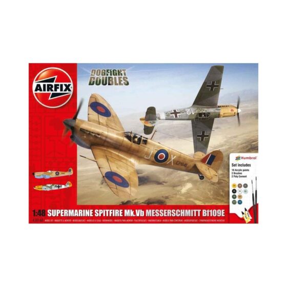 Airfix Supermarine Spitfire MkVb Messerschmitt Bf109E (1/48) A50160 Airfix Supermarine Spitfire MkVb Messerschmitt Bf109E (1/48) A50160