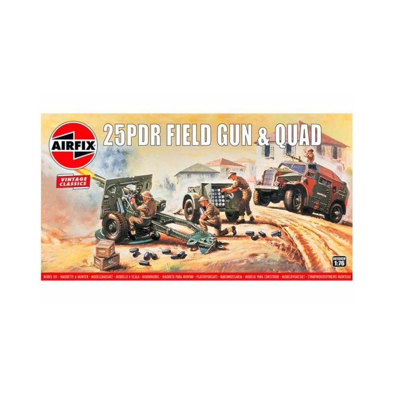 Airfix 25PDR Field Gun & Quad (1/76) A01305V