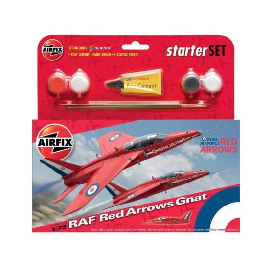 Airfix Small Starter Set - RAF Red Arrows Gnat (1/72) A55105 Airfix Small Starter Set - RAF Red Arrows Gnat (1/72) A55105