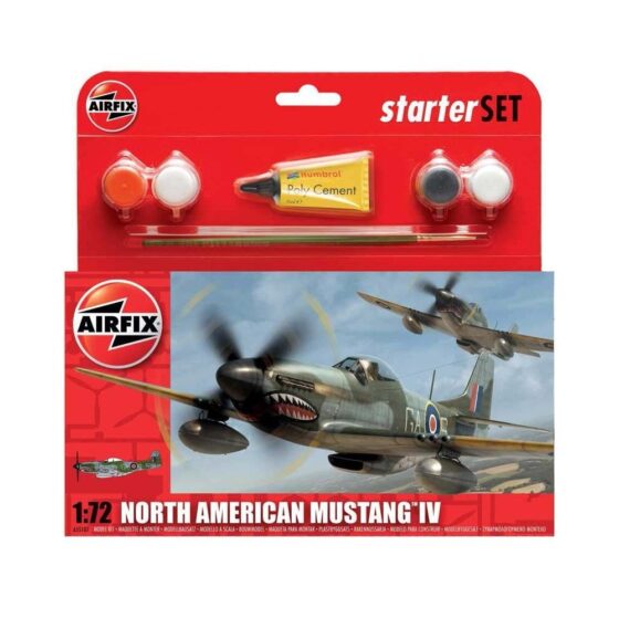 Airfix Small Starter Set - North American Mustang Mk.IV (1/72) A55107 Airfix Small Starter Set - North American Mustang Mk.IV (1/72) A55107