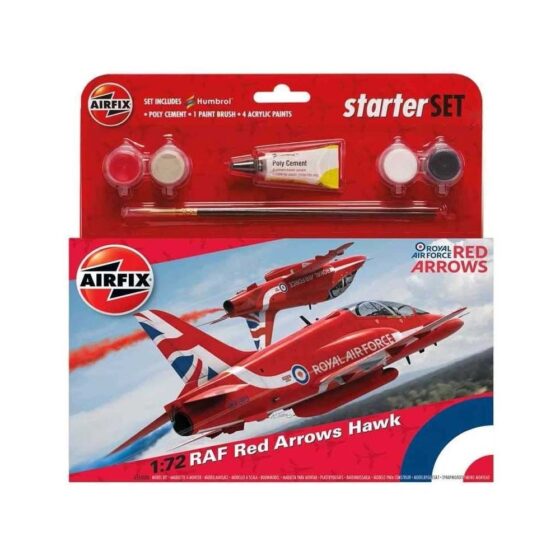 Airfix Medium Starter Set - RAF Red Arrows Hawk (1/72) A55202C Airfix Medium Starter Set - RAF Red Arrows Hawk (1/72) A55202C