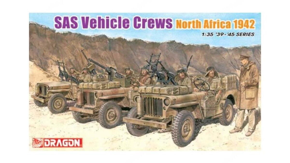 バスト SAS北アフリカ 1941 1/9 完成品 SAS Vehicle Crews, Dragon