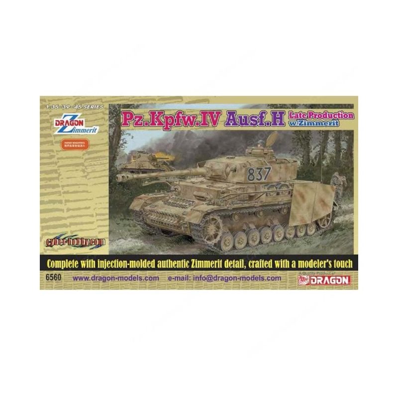 Dragon Pz.Kpfw.IV Ausf.H Late Production w/Zimmerit (1/35) 6560 Dragon Pz.Kpfw.IV Ausf.H Late Production w/Zimmerit (1/35) 6560