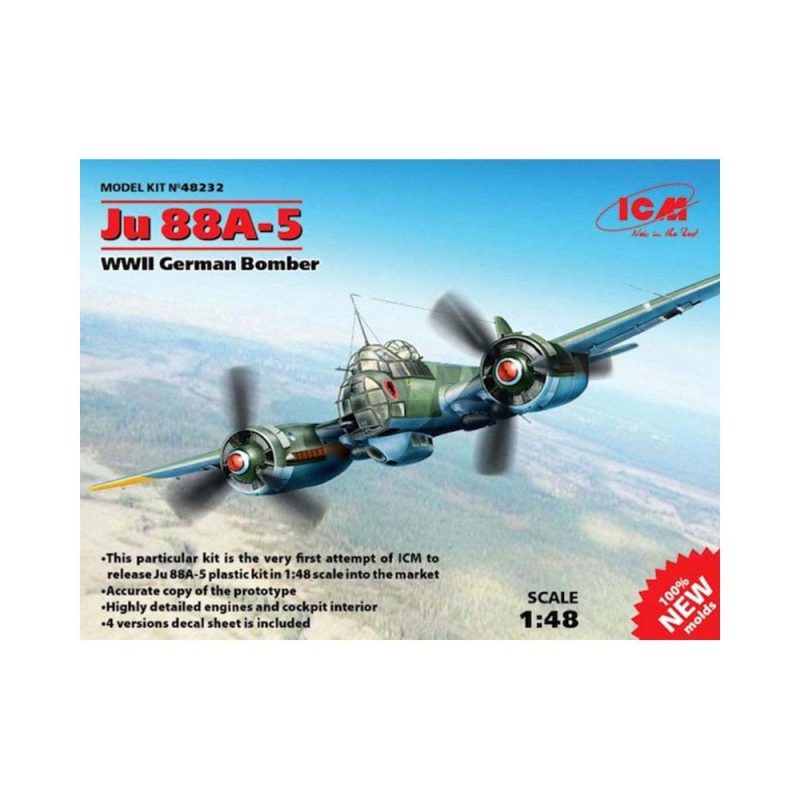 1/48 Junkers Ju-88A-5 WWII German Bomber ICM 48232