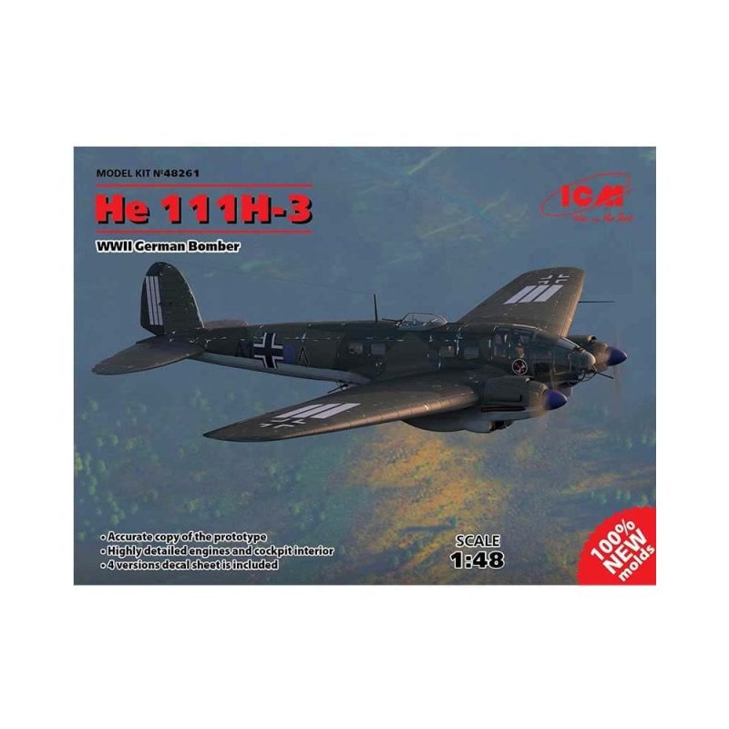 1/48 Heinkel He-111H-3 WWII German Bomber ICM 48261 1/48 Heinkel He-111H-3 WWII German Bomber ICM 48261