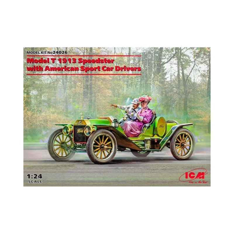 1/24 Model T 1913 Speedster with Drivers ICM 24026