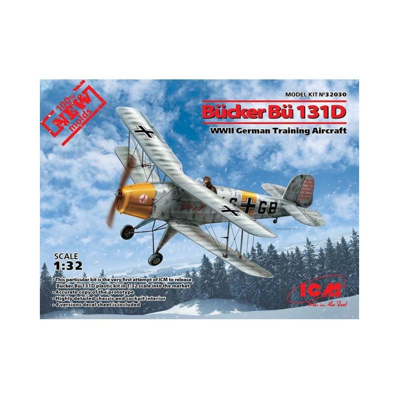 1/32 B cker B 131D WWII German Training Aircraft ICM 32030