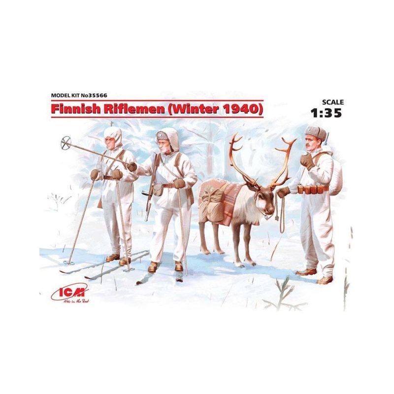 1/35 Finnish Riflemen Winter (1940) 4 Figs ICM 35566