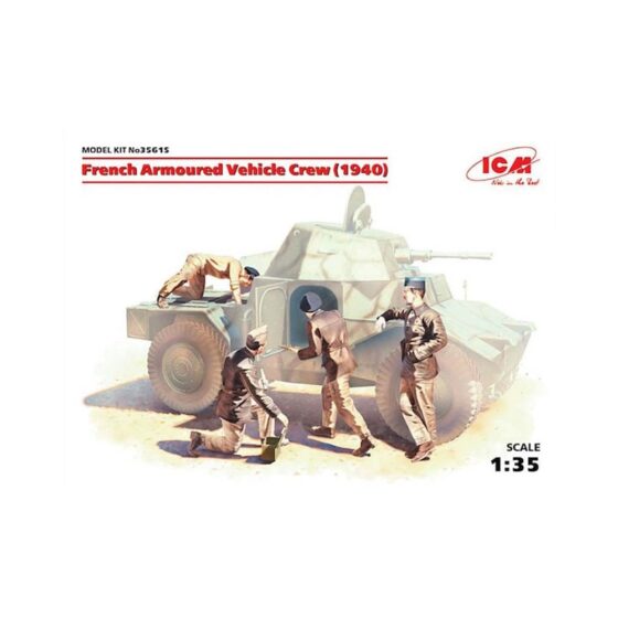 1/35 French Armoured Vehicle Crew (1940) 4 Figs ICM 35615
