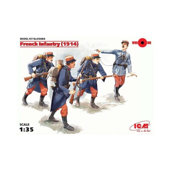 1/35 French Infantry (1914) 4 Figs ICM 35682 1/35 French Infantry (1914) 4 Figs ICM 35682