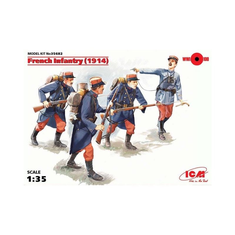 1/35 French Infantry (1914) 4 Figs ICM 35682
