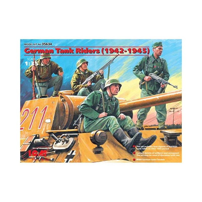1/35 German Tank Riders (1942-1945) 4 Figs ICM 35634
