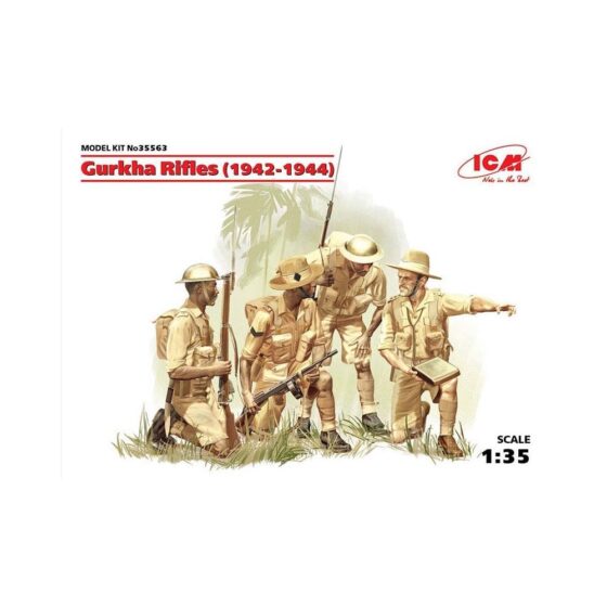 1/35 Gurkha Rifles (1944) 4 Figs ICM 35563 1/35 Gurkha Rifles (1944) 4 Figs ICM 35563