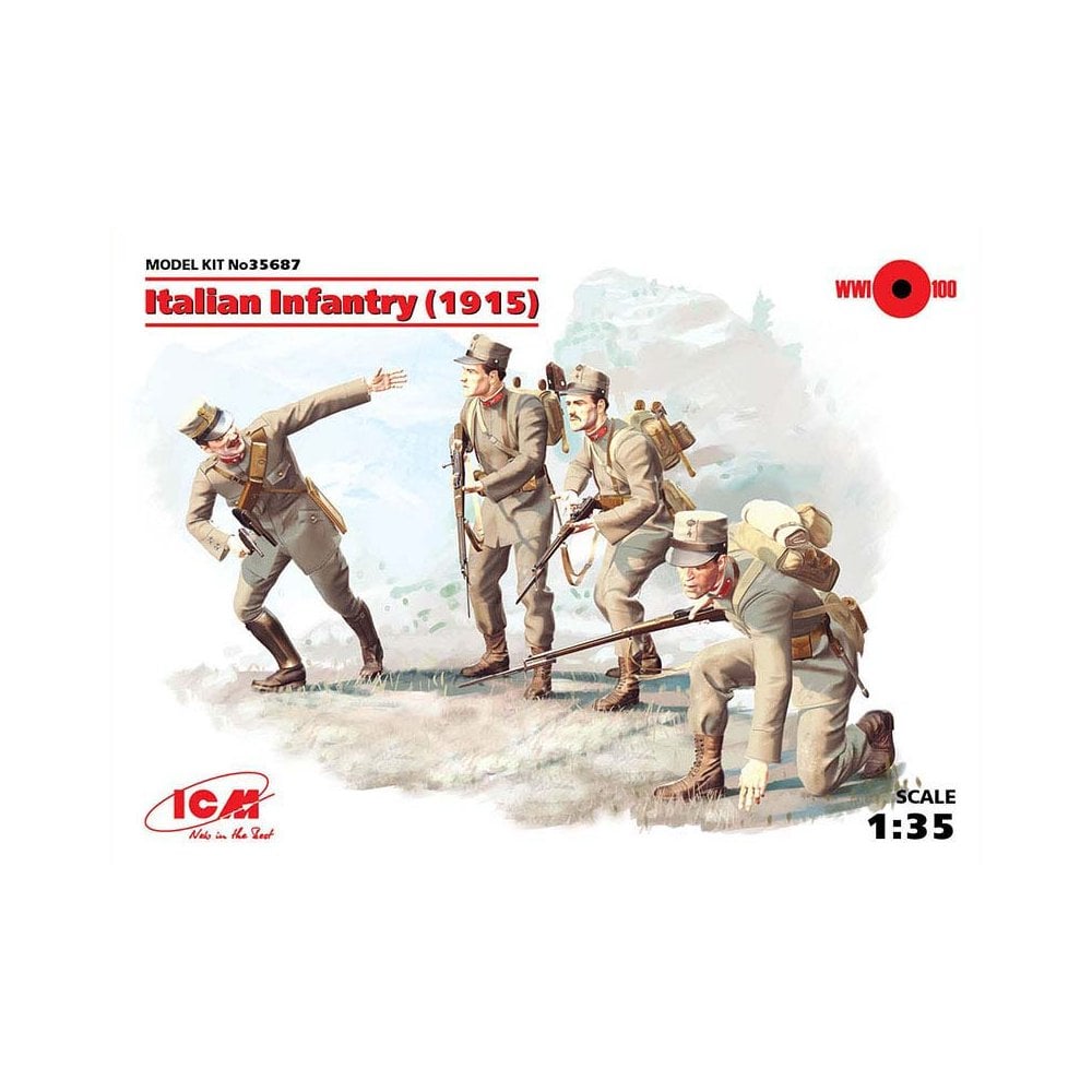 1/35 Italian Infantry (1915) 4 Figs ICM 35687 1/35 Italian Infantry (1915) 4 Figs ICM 35687