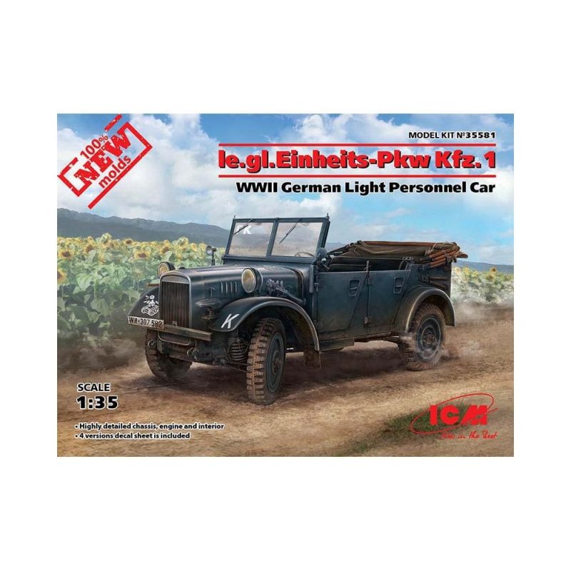 1/35 le.gl.Pkw Kfz.1 WWII Light Personnel Car ICM 35581