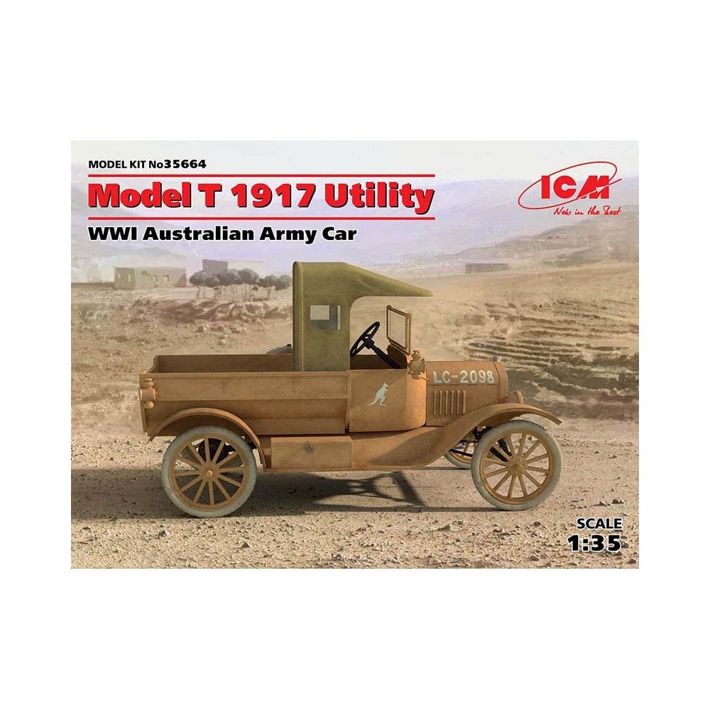 1/35 Model T 1917 Utility WWI Aus. Army Car ICM 35664 1/35 Model T 1917 Utility WWI Aus. Army Car ICM 35664