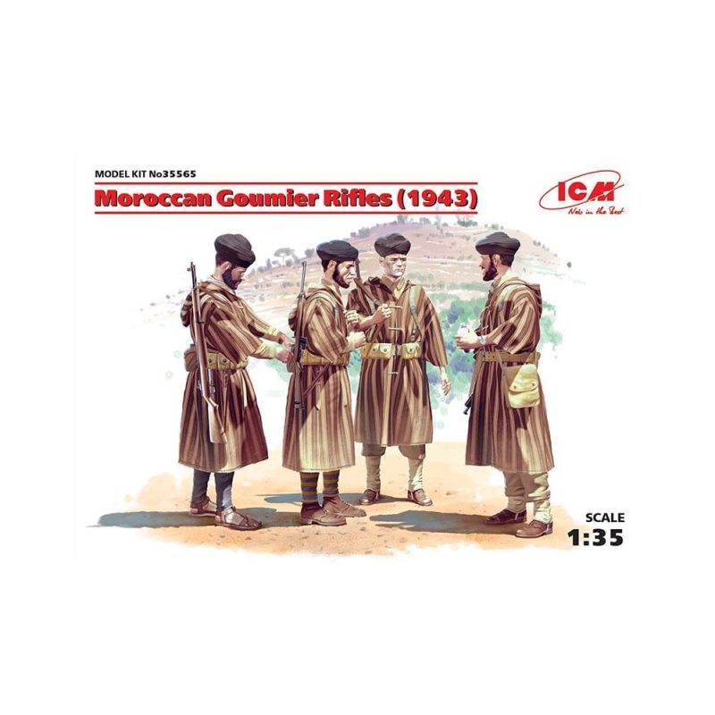 1/35 Moroccan Goumier Rifles (1942) 4 Figs ICM 35565