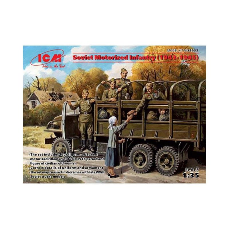 1/35 Soviet Motorized Infantry (1943-1945) 5 Figs ICM 35635