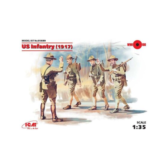 1/35 US Infantry (1917) 4 Figs ICM 35689 1/35 US Infantry (1917) 4 Figs ICM 35689