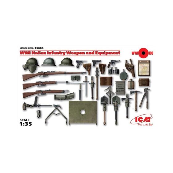 1/35 WWI Italian Infantry Weapons & Equipment ICM 35686