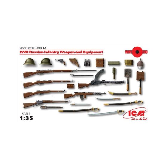 1/35 WWI Russian Infantry Weapons & Equipment ICM 35672