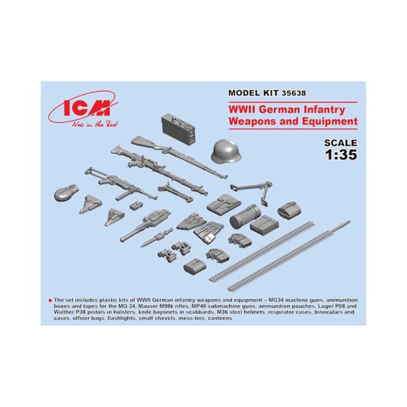 1/35 WWII German Infantry Weapons & Equipment ICM 35638