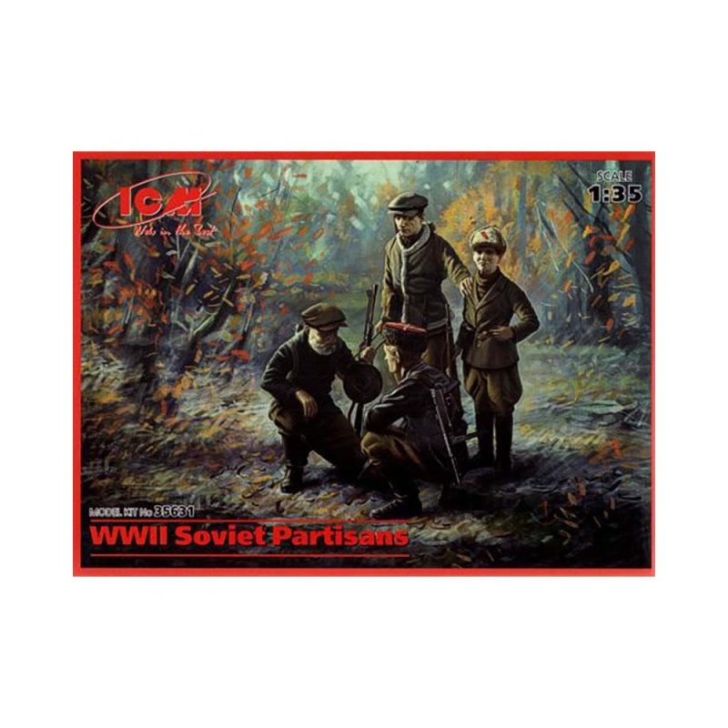 1/35 WWII Soviet Partisans 4 Figs ICM 35631