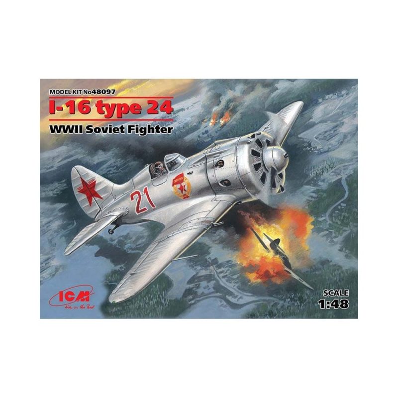 1/48 I-16 type 24 WWII Soviet Fighter ICM 48097