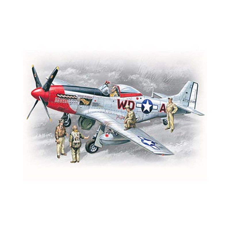 1/48 Mustang P-51D w/ USAAF Pilots/Ground Personnel ICM 48153