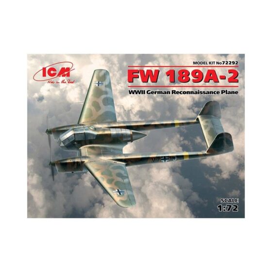 1/72 FW 189A-2 WWII German Reconnaissance Plane ICM 72292 1/72 FW 189A-2 WWII German Reconnaissance Plane ICM 72292
