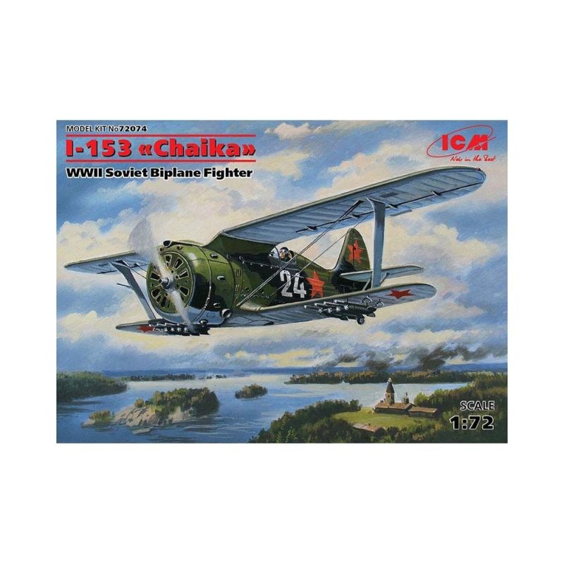 1/72 I-153 "Chaika" WWII Soviet Biplane Fighter ICM 72074