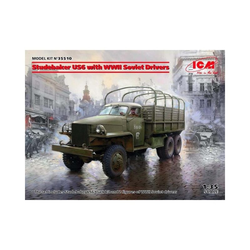 1/35 Studebaker US6 with WWII Soviet Drivers ICM 35510