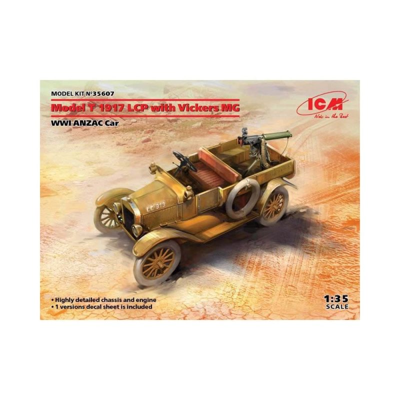 1/35 Model T 1917 LCP w/ Vickers MG, WWI, ANZAC Car ICM 35607 1/35 Model T 1917 LCP w/ Vickers MG, WWI, ANZAC Car ICM 35607