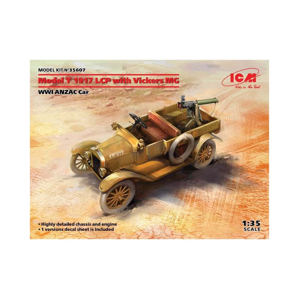 1/35 Model T 1917 LCP w/ Vickers MG, WWI, ANZAC Car ICM 35607 1/35 Model T 1917 LCP w/ Vickers MG, WWI, ANZAC Car ICM 35607
