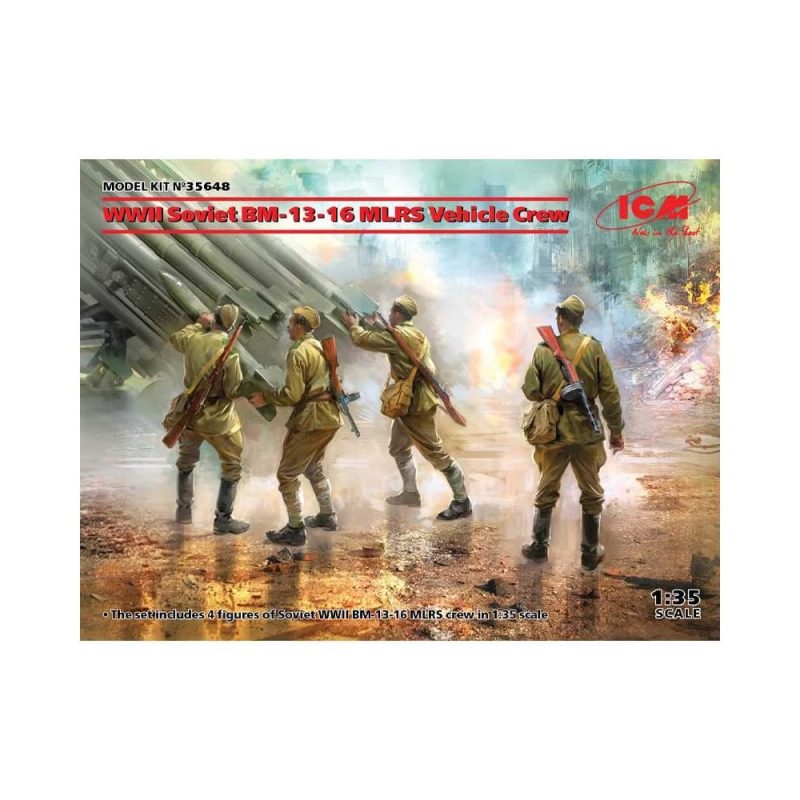 1/35 WWII Soviet BM-13 16 MLRS Vehicle Crew ICM 35648