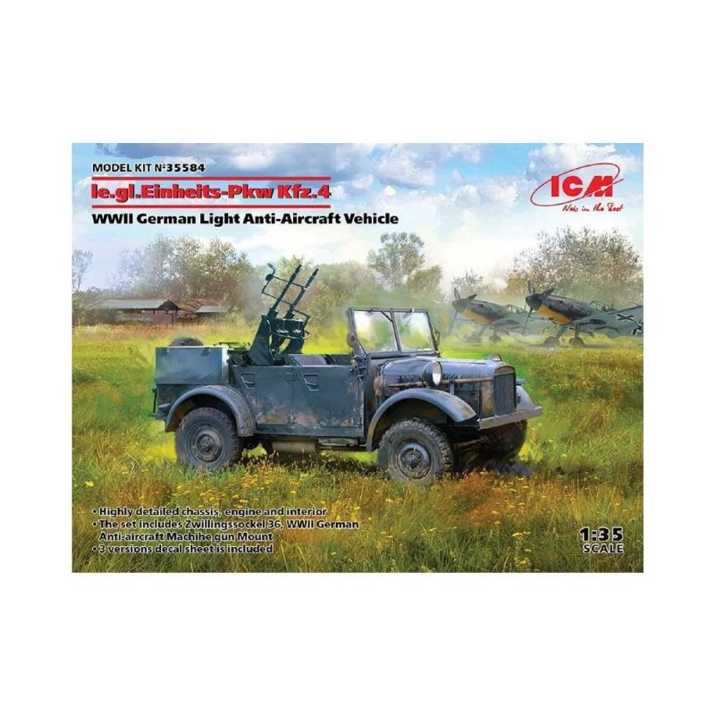 1/35 le.gl.Einheitz-Pkw Kfz.4, WWII German AA Vehicle ICM 35584