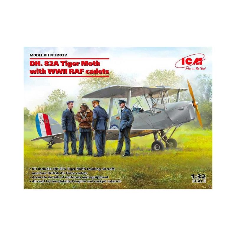 1/32 de Havilland DH.82A Tiger Moth with WWII RAF cadets ICM 32037