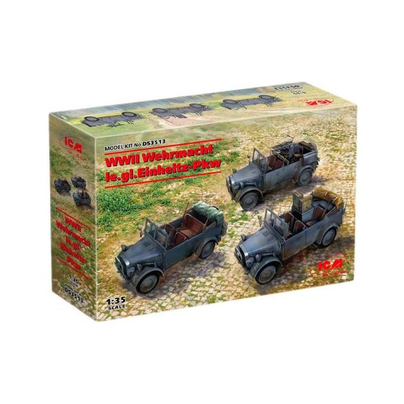 1/35 Wehrmacht Le.gl.Einheitz-Pkw WWII (x3) ICM DS3513