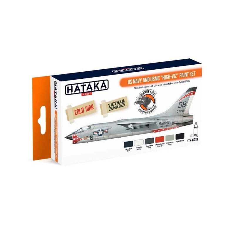 Hataka Orange Line Paint Set - Navy & USMC High Viz HTK-CS18